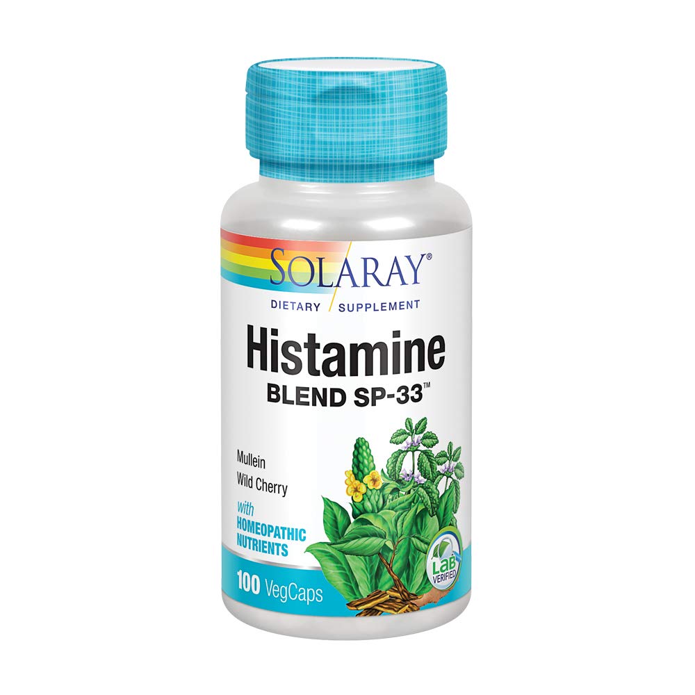 SOLARAY Histamine Blend SP-33 | 건강한 Histamine Response Support를 위한 Cell Salt Nutrients 초본 혼합 | 비 GMO & Vegan | 100 VegCaps | 50 인분