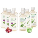AloeCure 유기 알로에 베라 주스 - 8 병 샘플 팩 - 포도 및 자연 풍미, 8x500ml
