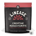 Lineage Provisions Micronized Creatine Monohydrate with Sea Salt - 교육 및 성능을위한 Micronized Creatine 분말 – 인공 성분 없음 – 90 서빙