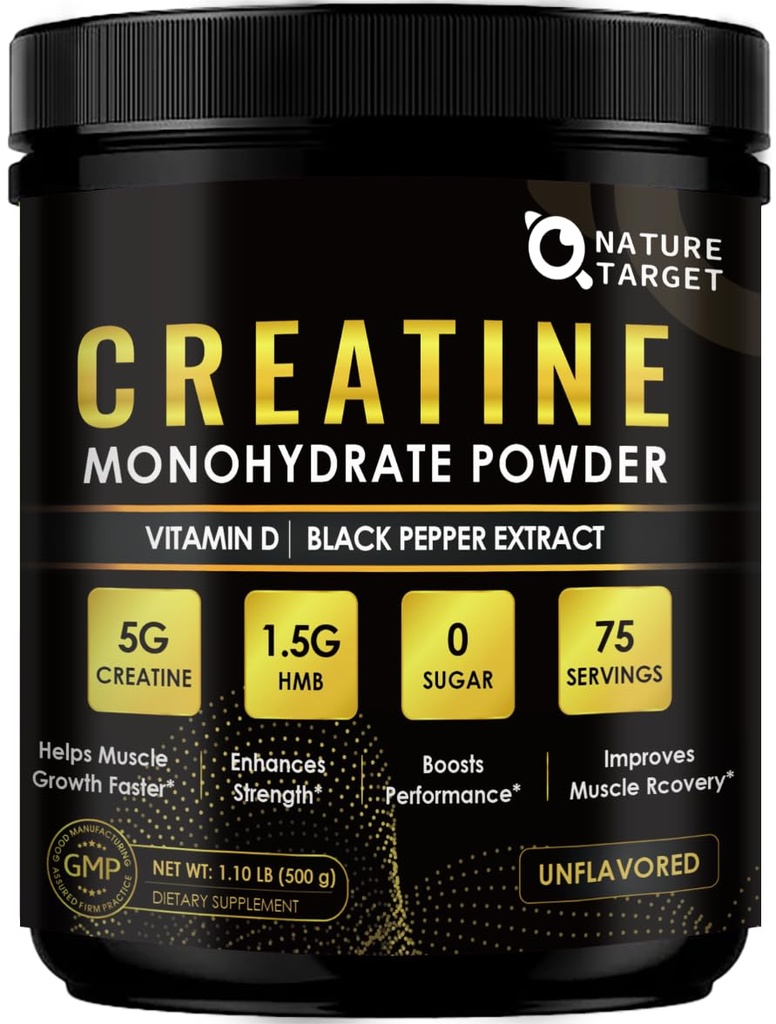 여성과 남성을 위한 Micronized Creatine Monohydrate, 성과와 힘, 지원 근육 성장 및 운동 회복을 위한 Men-Women를 위한 Creatine 분말, 봉사 당 6.5g, 75의 서빙