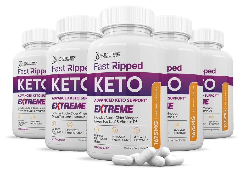 (5 팩) 빠른 Ripped Keto ACV 극단적인 알약 1675MG Keto 지원 혼합 캡슐 대안 Keto ACV Gummies 공식화한 애플 Cider Vinegar 여분 처녀 올리브 기름 분말 녹차 잎 300의 캡슐