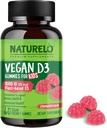 NATURELO Vegan D3 Gummies for Kids - 1000 IU 비타민 D3 - 어린이 4 및 노인을위한 식물 기반 전체 식품 보충 - 60 Vegan-Friendly Gummies