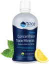 Trace Minerals ConcenTrace - 마그네슘 & 비타민 C를 가진 액체 무기물 보충교재 - 백색 포도 & 레몬 주스를 가진 규정식 보충교재 - 자연적인 레몬 석회 풍미, 30 fl oz (30 봉사)