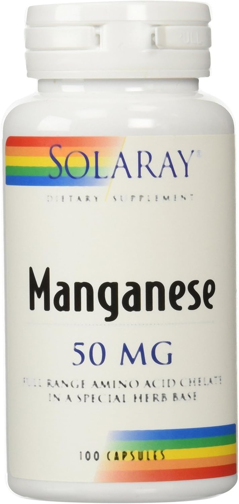 Solaray 망간 보충교재, 50 mg, 100 조사