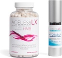 HMB Hydrasilk Eye Cream Bundle를 가진 여성을 위한 AgelessLX 보충교재 캡슐