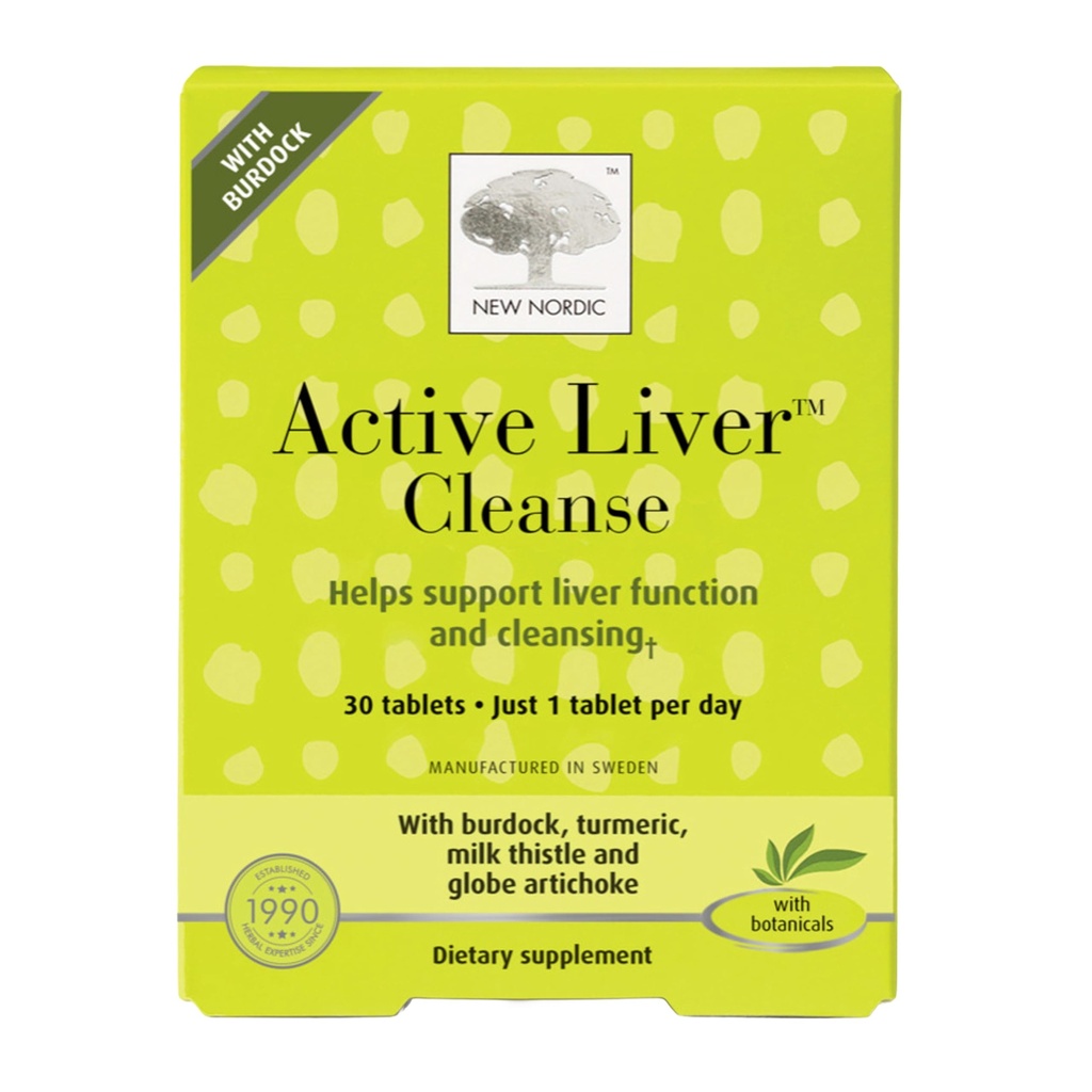 NEW NORDIC Active Liver Cleanse 30 일 공급, 세척 지원, 30 정제 (패키지 1)