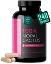 Nopal Cactus 캡슐 1500mg- 유기 Sun-Dried Prickly Pear Cactus 과일 분말 & 흡수 자연적인 Prickly Pear 최고 보충교재 섬유, 비타민 및 무기물 240의 캡슐을 위한 까만 고추 추출물