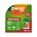 Zyrtec 24 시간 Hives 기복 정제, 10 mg Cetirizine HCl 정제는 Hives를 감소시키는 것을 돕기 위하여 정제 & Hives, Urticaria, 30의 ct의 이치 기복 & 처리를 위한 항히스타민 정제 때문에 가려움을 감소시킵니다