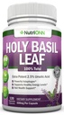 Holy Basil 잎 캡슐 - 500mg - 2.5% Ursolic 산 - 120 Vegan 캡슐 - 진짜 Tulsi 추출물 보충교재 - 긍정적인 Mindset - Adaptogenic & Ayurvedic 허브