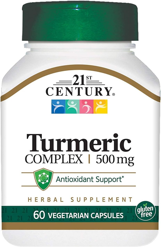 21st Century Turmeric Complex 500 mg - 60 채식 캡슐, 4 팩