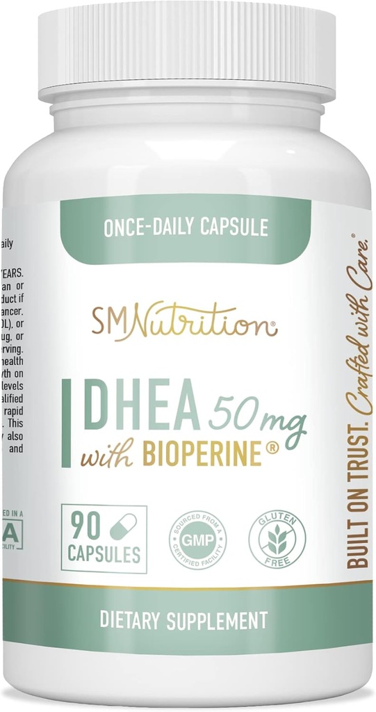 DHEA 50mg | 지원 호르몬 균형과 에너지 | 3개월 공급 | 여성과 남성을 위한 건강한 시효 지원 보충교재 | Gluten-Free, 채식주의자, 비 GMO, 제3자 시험 | 병당 90 캡슐