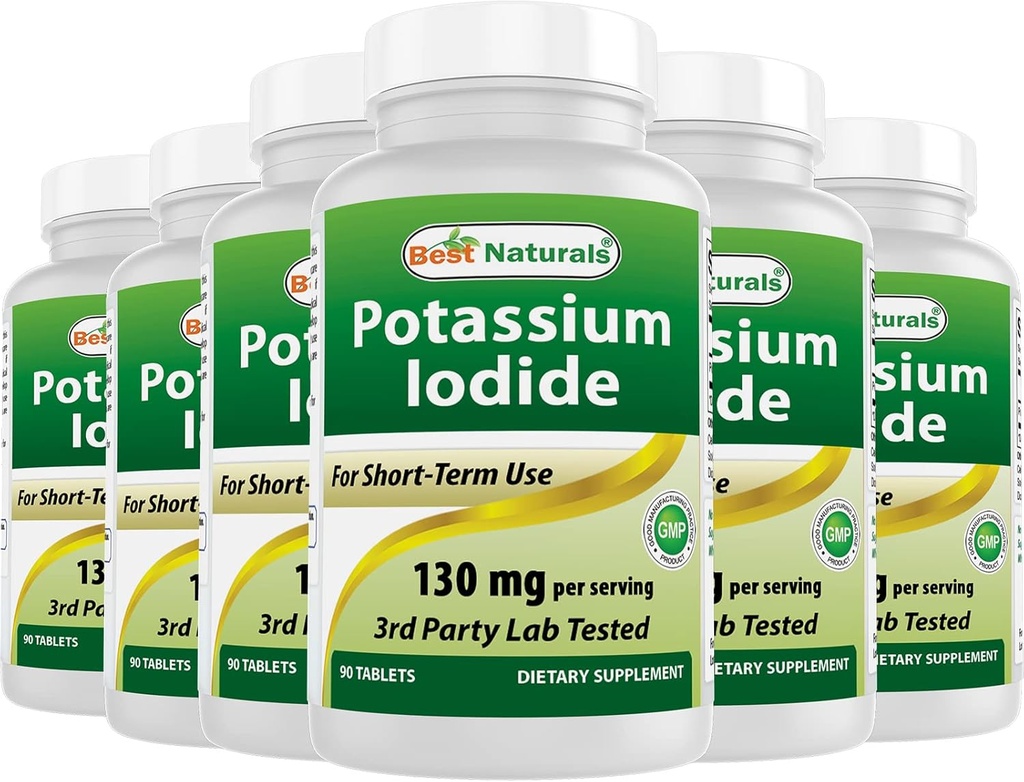 제일 자연적인 칼륨 Iodide 봉사 당 130 mg - 규정식 보충교재, 90의 정제 (6)