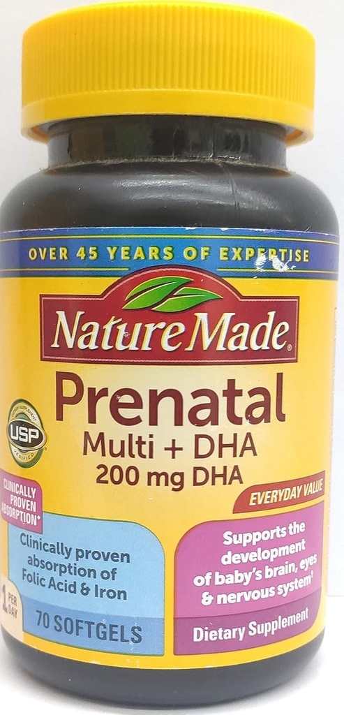 성격은 Prenatal 다 + DHA, 70 softgels를 만들었습니다