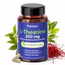 Saffron, GABA, 마그네슘 글리세라이드 및 비타민 B6, L-Theanine 보충교재를 가진 L Theanine 200mg Mood Relaxation & 긴장 기복 & 수면 지원, 60 Vegan 캡슐을 위한 진보된 복잡한 공식