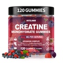 Creatine Monohydrate Gummies 남성 & 여성을 위한 8000 mg, 강화한 근육 성장을 위한 Creatine 보충교재, 에너지 Boost - L-Taurine로, 설탕 자유로운, Vegan, 딸기 BlackBerry Blueberry 풍미-120 조사