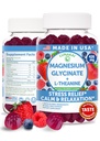 Lunakai USA Made Magnesium Glycinate Gummies 426mg with L-Theanine - Calm, 수면, 성인 및 어린이를위한 스트레스 완화, 비 GMO, Vegan, 60ct