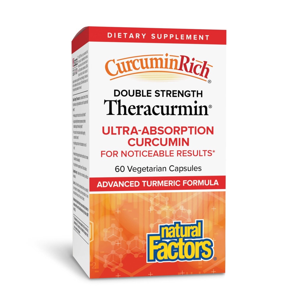 자연적인 요인, CurcuminRich 두 배 힘 Theracurmin, 60 mg, 다만 1개의 캡슐 매일, 우량한 흡수를 위해 공식화하는, 60 조사 (1의 포장)