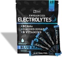 강화 된 일산화 분말 스틱 팩 (블루 라즈베리 | 20 패킷) w / 0 설탕 +BCAAs +B-Vitamins Electrolyte Supplement w 칼륨 아연 및 마그네슘 하이드로 션 - Keto Electrolytes