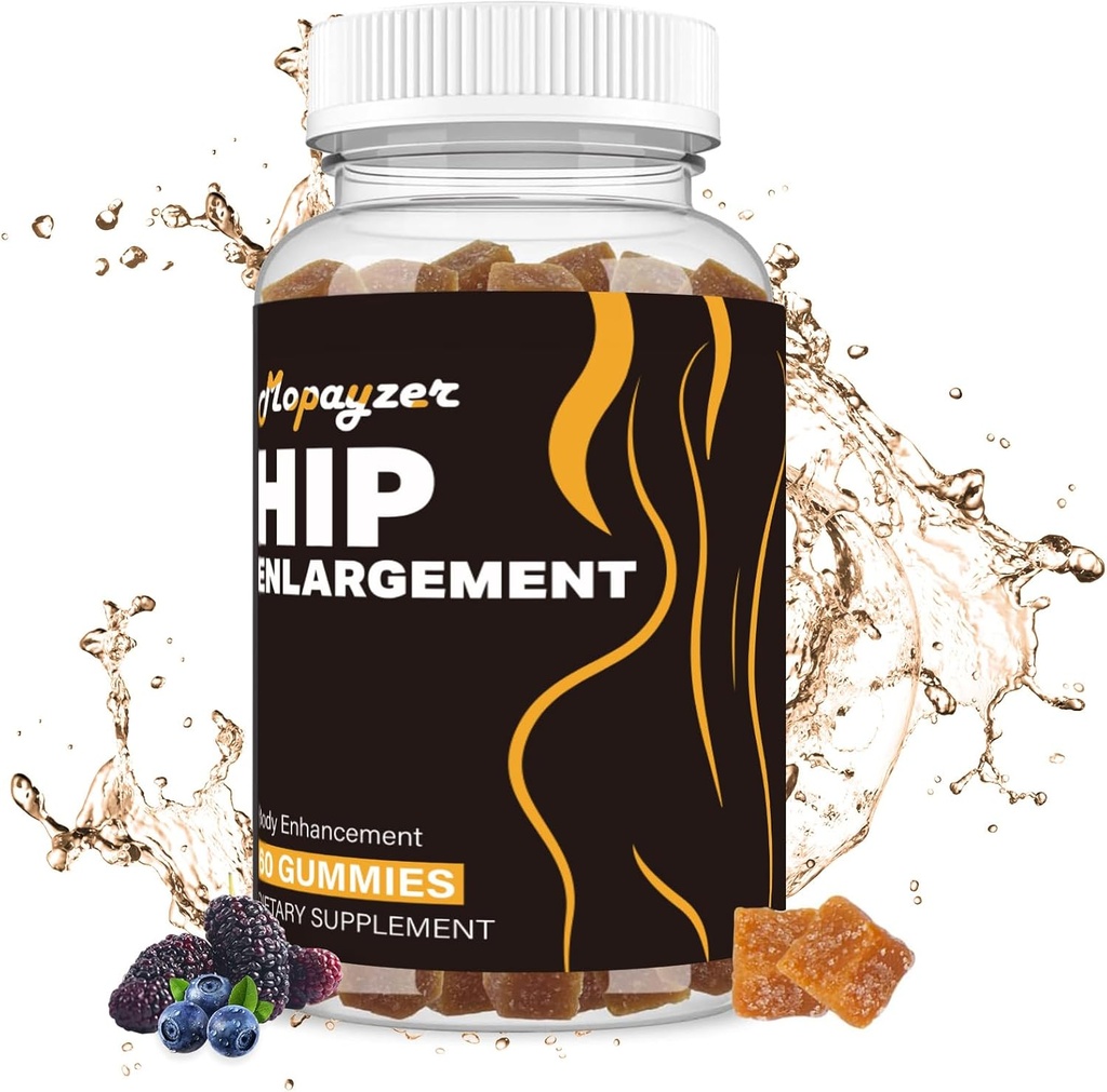 큰 Butt 및 HIPS, 자연 곡선을위한 더 큰 Butt Gummies, 1 PCS Bum Support Gummies, Berry flavored Women Support Supplement, Boost Glute Growth, Fenugreek, 60 Count.