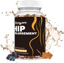 큰 Butt 및 HIPS, 자연 곡선을위한 더 큰 Butt Gummies, 1 PCS Bum Support Gummies, Berry flavored Women Support Supplement, Boost Glute Growth, Fenugreek, 60 Count.