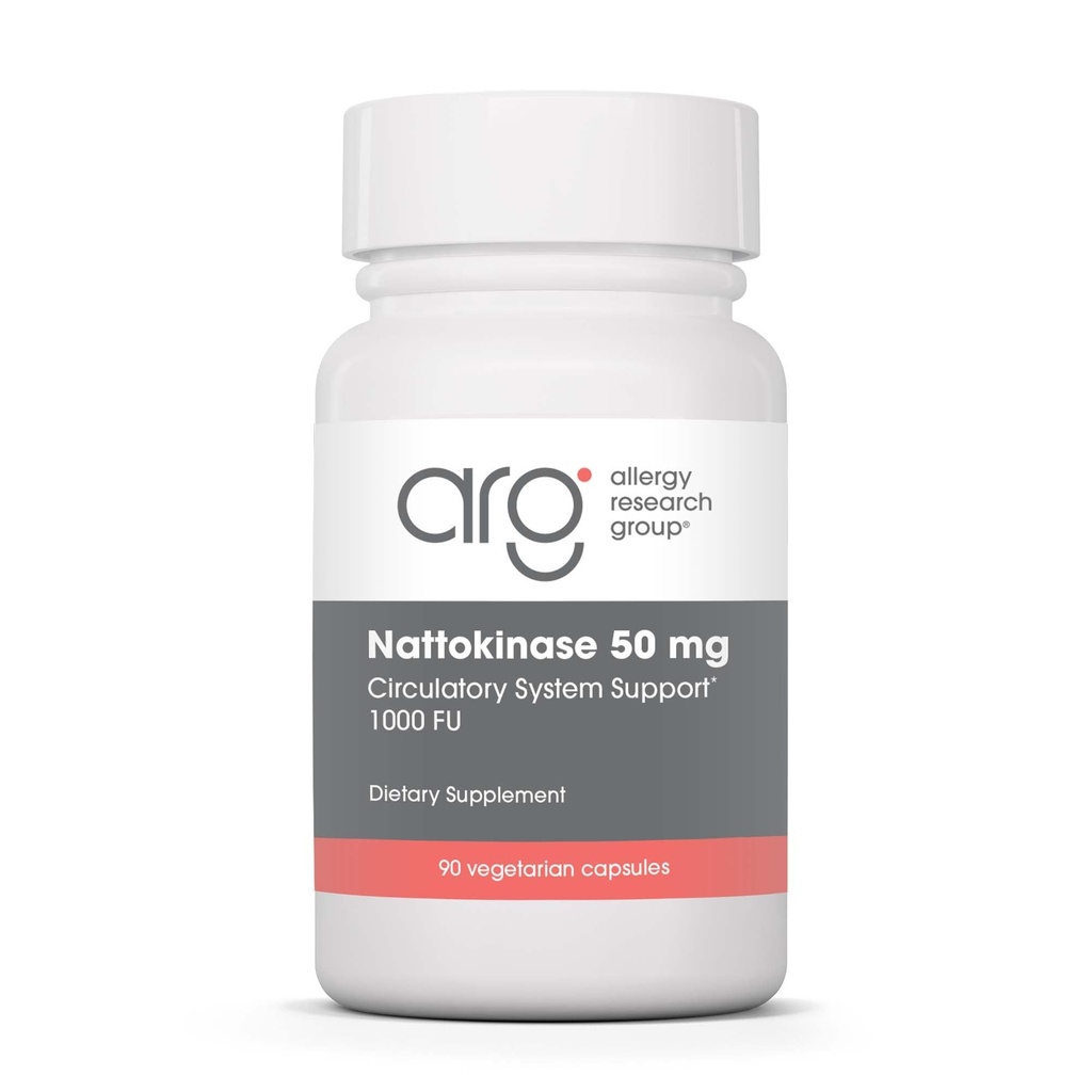 알레르기 연구 그룹 Nattokinase 50mg 보충 - 정제 및 캡슐화 된 Nattokinase, 나토, 채식 캡슐 - 90 개