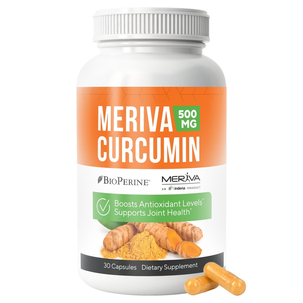 Black Pepper와 Bioperine을 가진 NERVE RENEW Meriva Curcumin - 산화 방지제 Boost Nerve 지원 보충교재 - 30의 캡슐