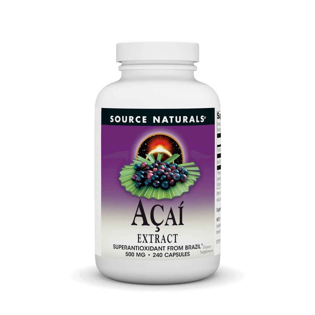Source Naturals Acai Extract, 브라질의 Superantioxidant * - 500 mg - 240 채식 캡슐