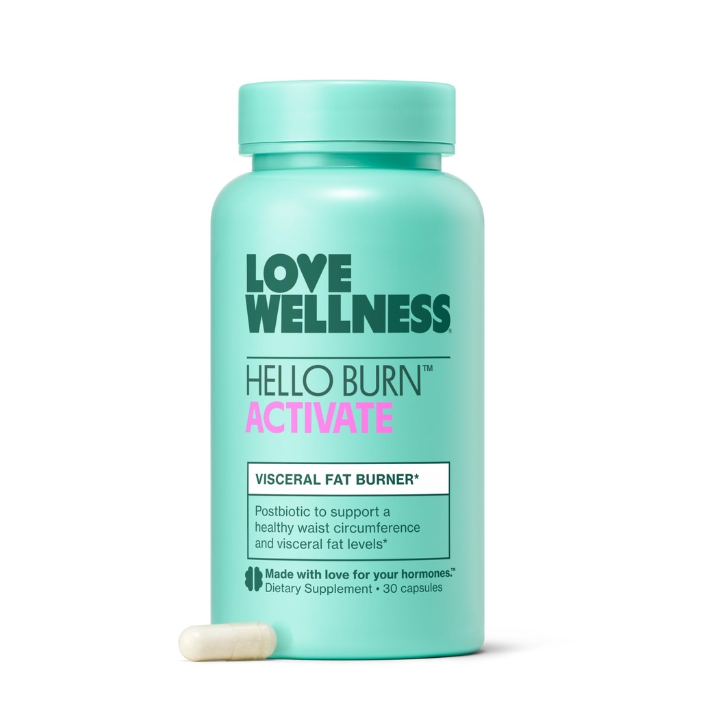 Love Wellness Hello Burn 활성화 | HT BPL1 Postbiotic을 이용한 Visceral Fat Burn 지원 | 건강한 허리 서머셋, Longevity, Metabolic Wellness | 30 카운트 지원
