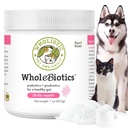 Wholistic Pet Organics WholeBiotics - 소화 건강 지원 및 면역 부스트를위한 일일 개 프로바이오틱스 - 9 Strains - 개 및 고양이를위한 Prebiotics & Probiotics - 개를위한 Gut 건강 - 1 Oz - 28 Scoops