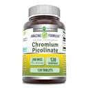 Amazing Formulas Chromium Picolinate 보충 | 200 Mcg Per 서빙 | 정제 | Non-GMO | 글루텐 프리 | 미국에서 제작 (120 개)