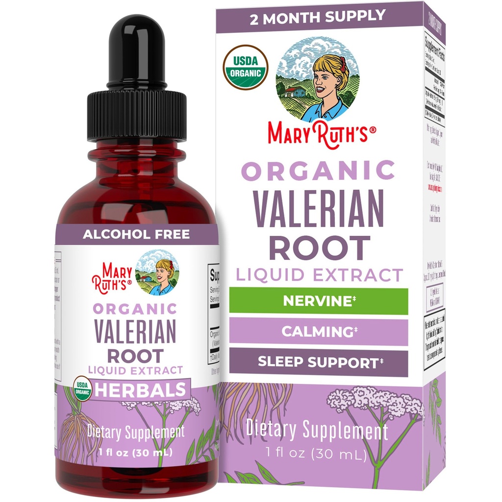 MaryRuth Organics Valerian Root Liquid Drop | 2 개월 공급 | Sugar Free | USDA Organic Valerian Root Drop | 지원 Sleep | Calm and Stress Relief | Vegan | 비 GMO | 글루텐 프리 | 60 인분