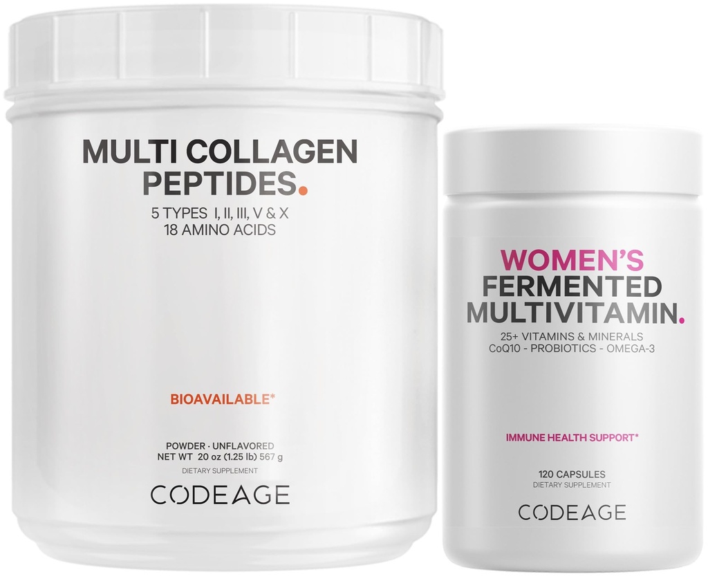 Codeage - 다 교원질 단백질 + 여자의 매일 Multivitamin 뭉치