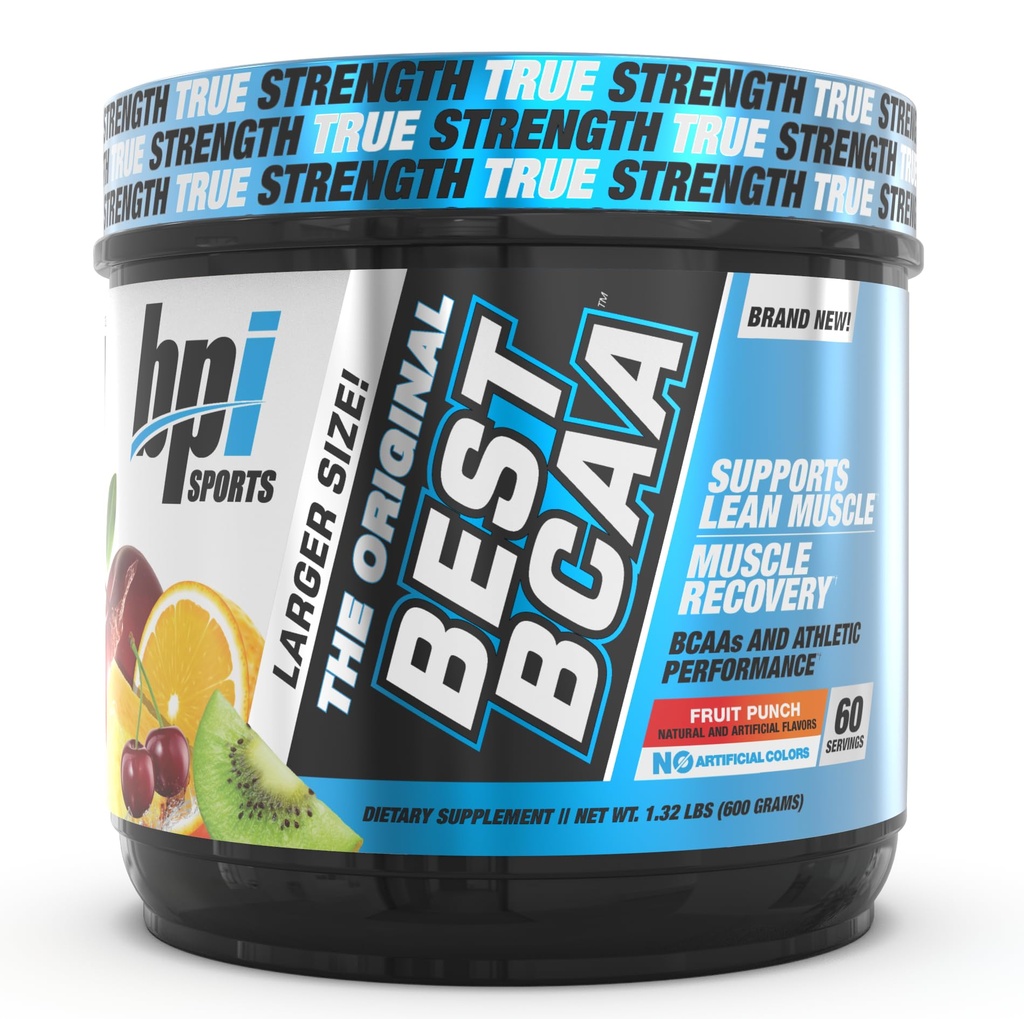 BPI 스포츠 최고의 BCAA - BCAA 분말 - 분기된 사슬 아미노산 - 근육 회복 - 근육 단백질 종합 - Lean 근육 - 향상된 성능 - Hydration - 과일 펀치 - 60 서빙 - 1.32 파운드