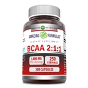 놀라운 수식 BCAA 2 : 1 : 1 1000 Mg 서빙 | 캡슐 | 분기된 사슬 아미노산 보충 | 비 GMO | 글루텐 프리 | 미국에서 만든 (1 팩, 500 카운트)