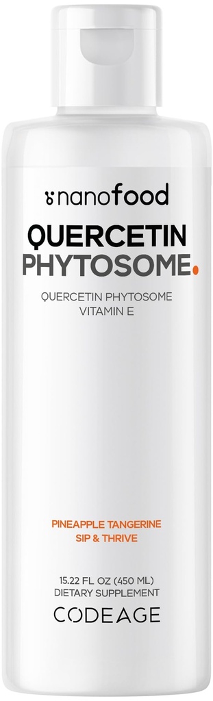 Codeage 액체 Quercetin Phytosome 보충교재, Quercetin 1000 mg Dihydrate, 3 달 공급, 면역성이 있는 지원, Sophora Japonica, 비타민 E, Liposomal 납품, Vegan, 비 GMO, 15.22 fl oz