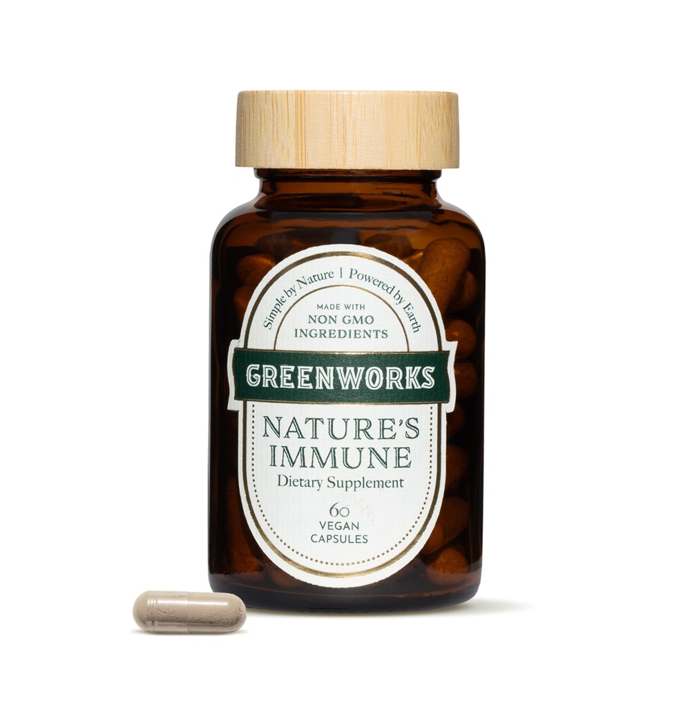 Greenworks Nature’s Immune – Elderberry, Echinacea, Ginger, Turmeric & Medicinal 버섯과 유기 매일 면역 지원 – Vegan, 비 GMO, 글루텐 프리 – 30 서빙