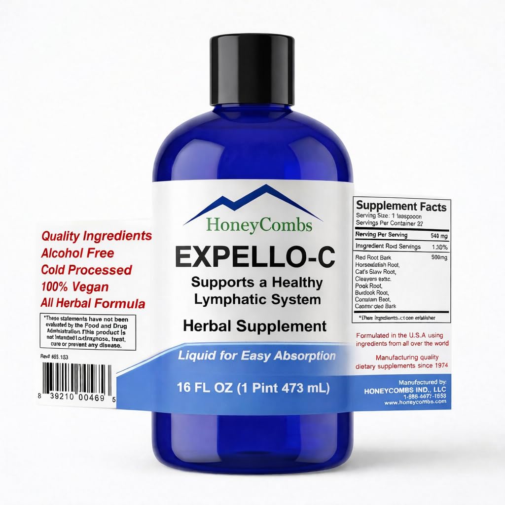 Expello-C - Ultimate Cellular Detox - Cleanse 및 Detox - Echinacea, Goldenseal & Red Clover Supplement - 알코올 무료 액체 간결, Kidney Cleanse 및 시스템 부스터, 16 Fl Oz.