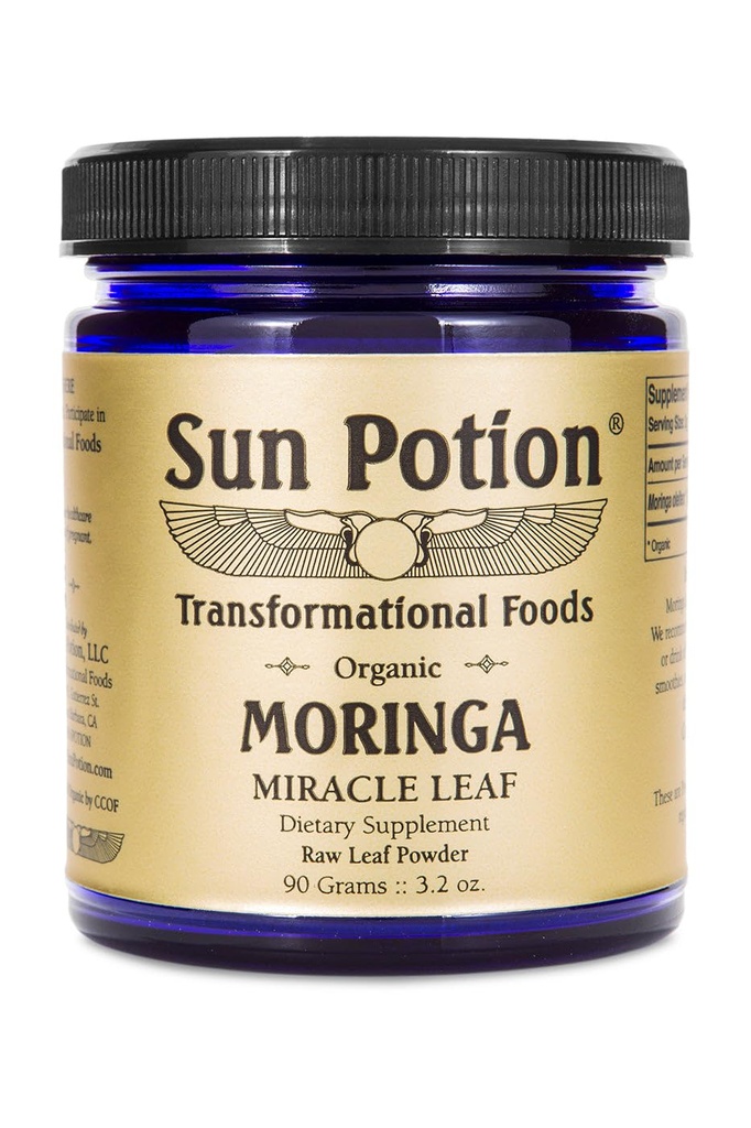 Sun Potion Moringa 잎 분말 - 90 그램 항아리