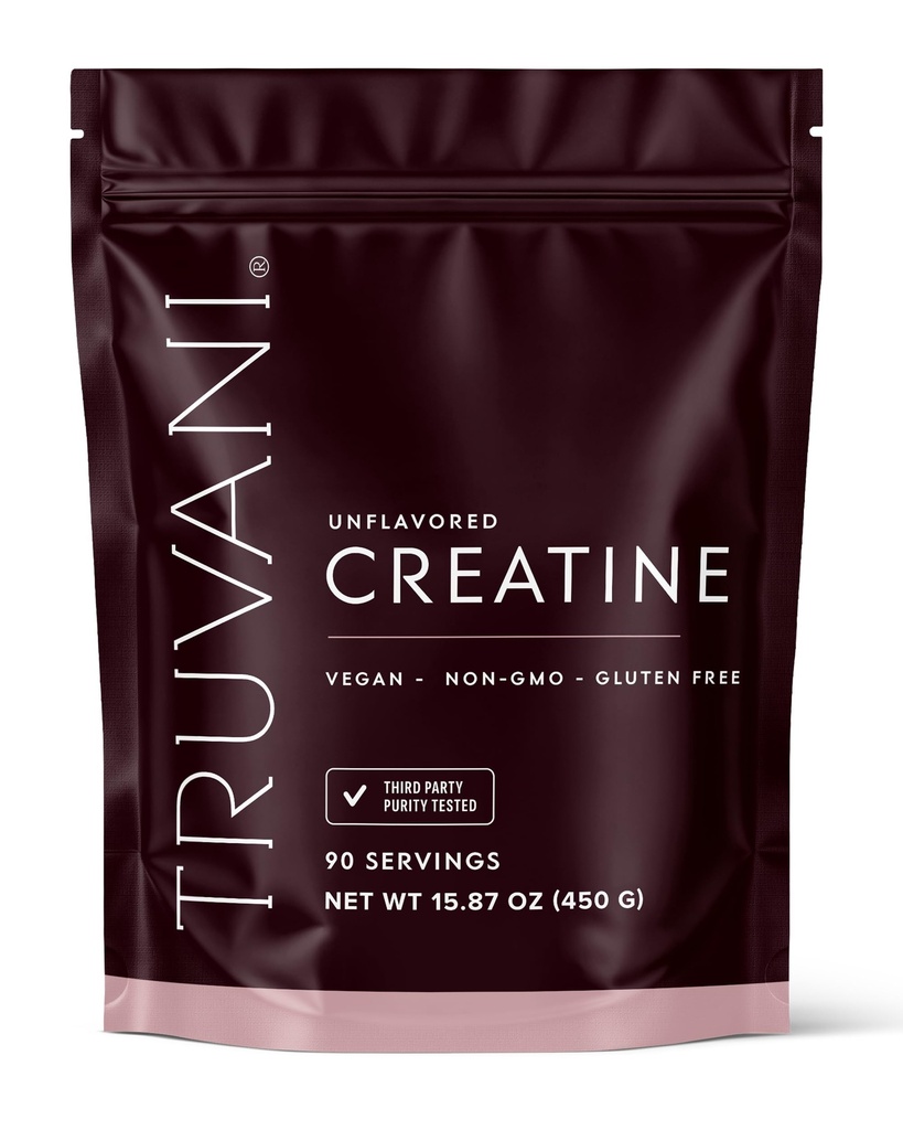 Truvani Creatine Monohydrate Powder | 5g Pure Creatine Per 서빙 | 제3자 시험 | 90 서빙 | 힘과 세포 에너지 지원 | 필러 | 여성 및 남성