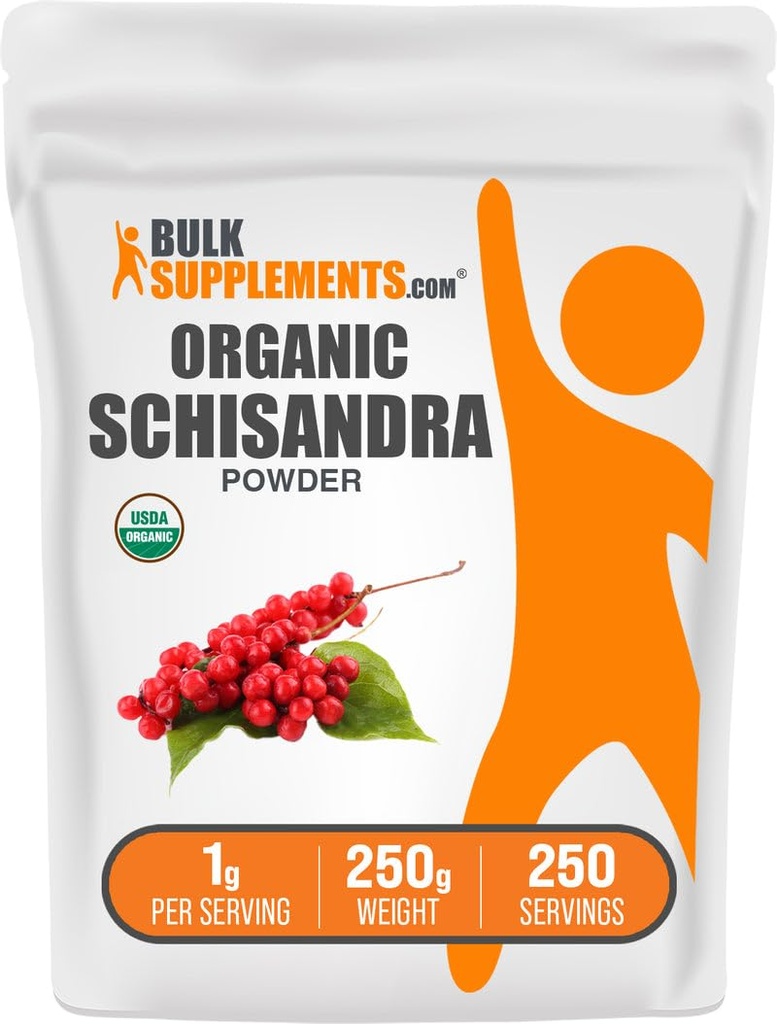 BulkSupplements.com 유기 Schisandra 분말 - Schisandra Berry - 글루텐 무료 - 1g, 250g (8.8 oz) (1 개)