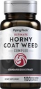 Piping Rock Horny Goat Weed for Men | 100 캡슐 | 얼티밋 복합 추출물 보충 | 채식주의, 비 GMO, 글루텐 무료