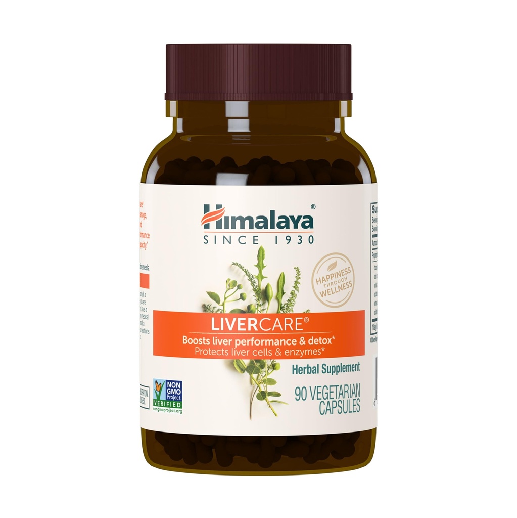Total Liver Support, Cleanse 및 Detox에 대한 히말라야 LiverCare는 세포 및 효소, 375 mg, 180 캡슐, 90 일 공급을 보호합니다.
