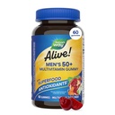 자연의 방법 살아! 남자의 50 + 매일 거미 Multivitamins, 건강한 뇌, 눈, 심장 *, B 비타민, 글루텐 - 무료, 채식주의, 과일 맛, 60 구미 (5 월 채식)