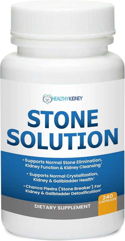 돌 해결책 캡슐 자연적인 용해제, 신장 돌 지원 & Kidney Cleanser, 60의 서빙 + 생물 섬유, Kidney Cleanse Detox & 수선 - 회복 Kidney 지원 & Kidney 보충교재, 2.5LBS