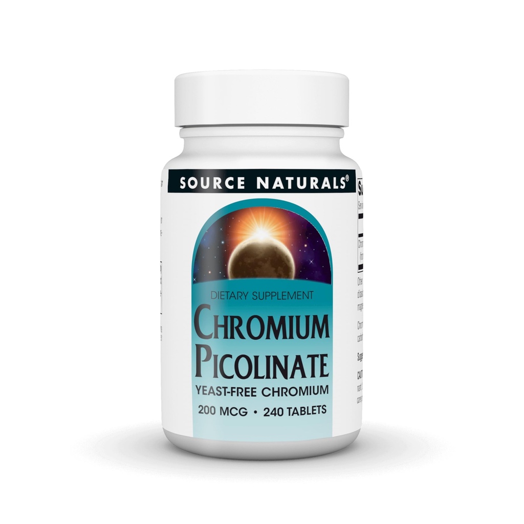 SOURCE NATURALS Chromium Picolinate 200 Mcg 정제, 240 조사