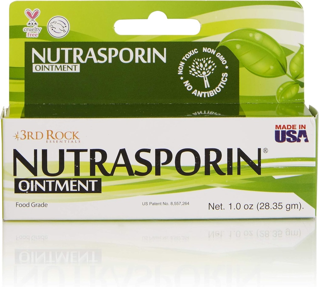 제 3 록 에센셜 Nutrasporin 실버 연고, Toxic-Free, Petroleum-Free, Non-Antibiotic, First Aid, 음식 급료 연고, 1.0oz, 1 팩