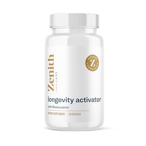 Zenith Labs Longevity Activator 노화 방지 보충교재 규정식 보충교재, Resveratrol를 가진 자연적인 산화 방지제 - 면역 기능 및 건강한 기억을 지원합니다