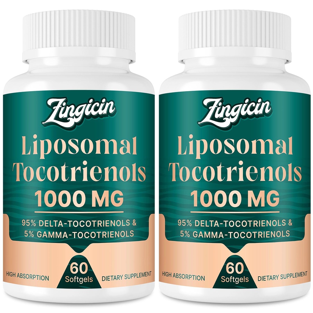 비타민 E Tocotrienols - Liposomal Tocotrienols 보충교재 1000mg, Bone 건강을 위한 높게 흡수가능한 델타 Tocotrienol 및 감마 Tocotrienol, 및 산화 방지제 지원, 120 Softgels