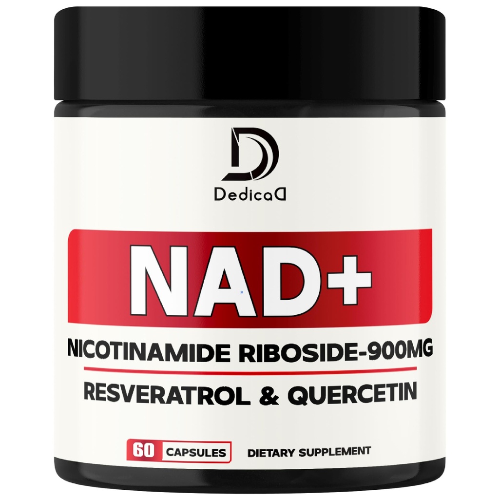Nicotinamide Riboside, Trans-Resveratrol, Quercetin - 셀룰러 에너지 및 수리, 활력, 건강한 노화 - 60 개