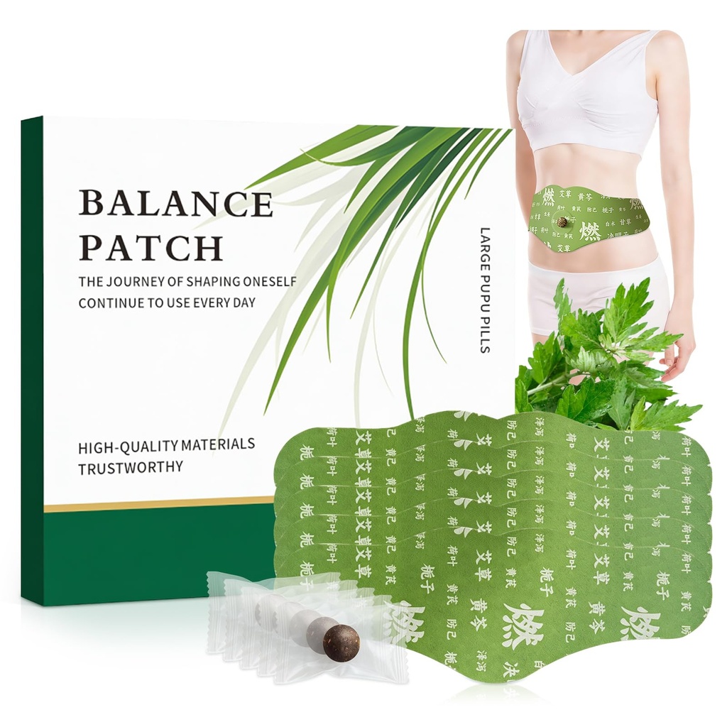 Herbal Patch Pad Balance – 생리적 위기 완화에 대한 Mugwort 초본 나벨 패치, 지지 감소 된 출혈 외관, Abdominal Comfort Non-Irritating Design 1 박스 5 조각 (1 상자) 홍보